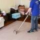 Professional carpet cleaning technician working in a Balwyn home